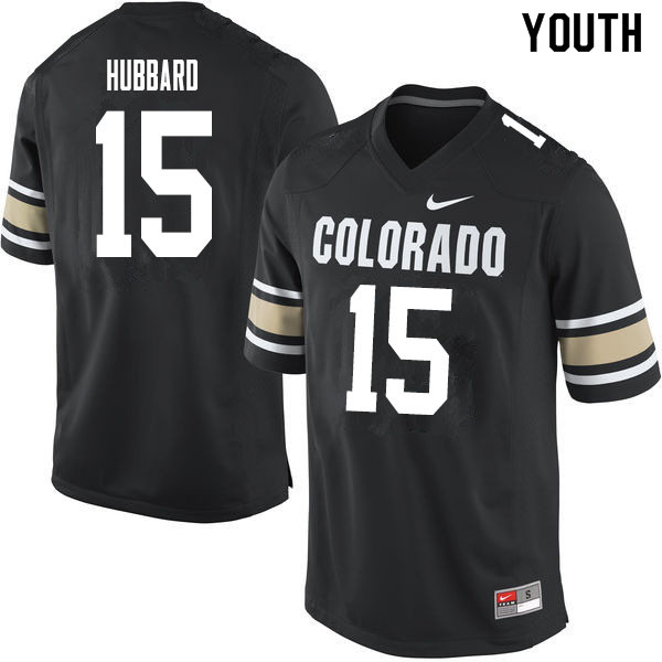 Youth #15 Darrell Hubbard Colorado Buffaloes College Football Jerseys Sale-Home Black